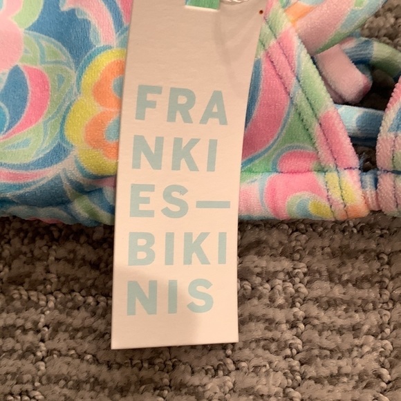 Frankies Bikinis Harlow Terry Halter Bikini Top - Picture 5 of 7